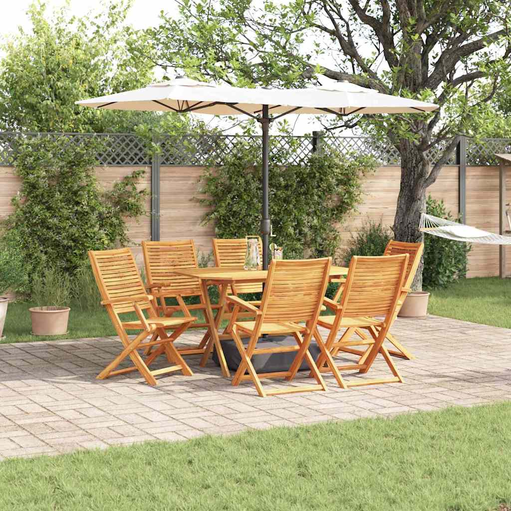 vidaXL Tuin Eetset 5 pcs Bruin Massief acaciahout