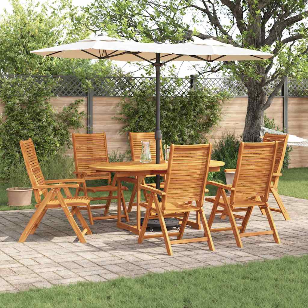 vidaXL Tuin Eetset Vouw 5 pcs Bruin Massief acaciahout