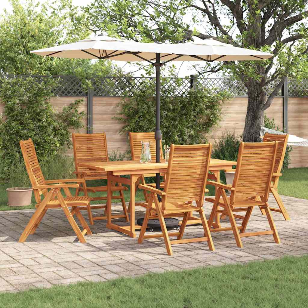 vidaXL Tuin Eetset Vouw 5 pcs Bruin Massief acaciahout