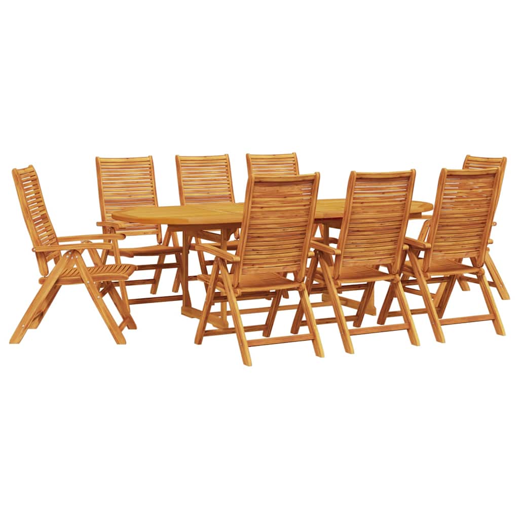 vidaXL Tuin Eetset 7 pcs Bruin Massief acaciahout