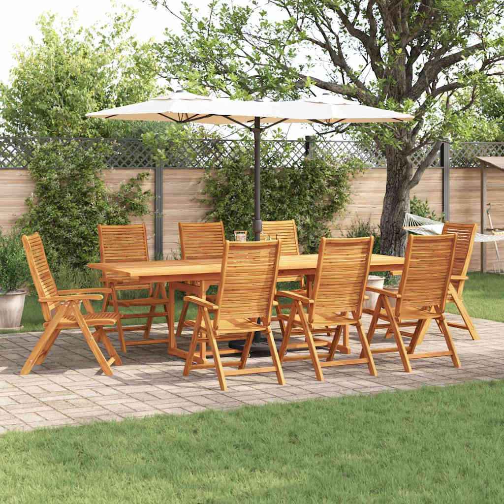 vidaXL Tuin Eetset 7 pcs Bruin Massief acaciahout