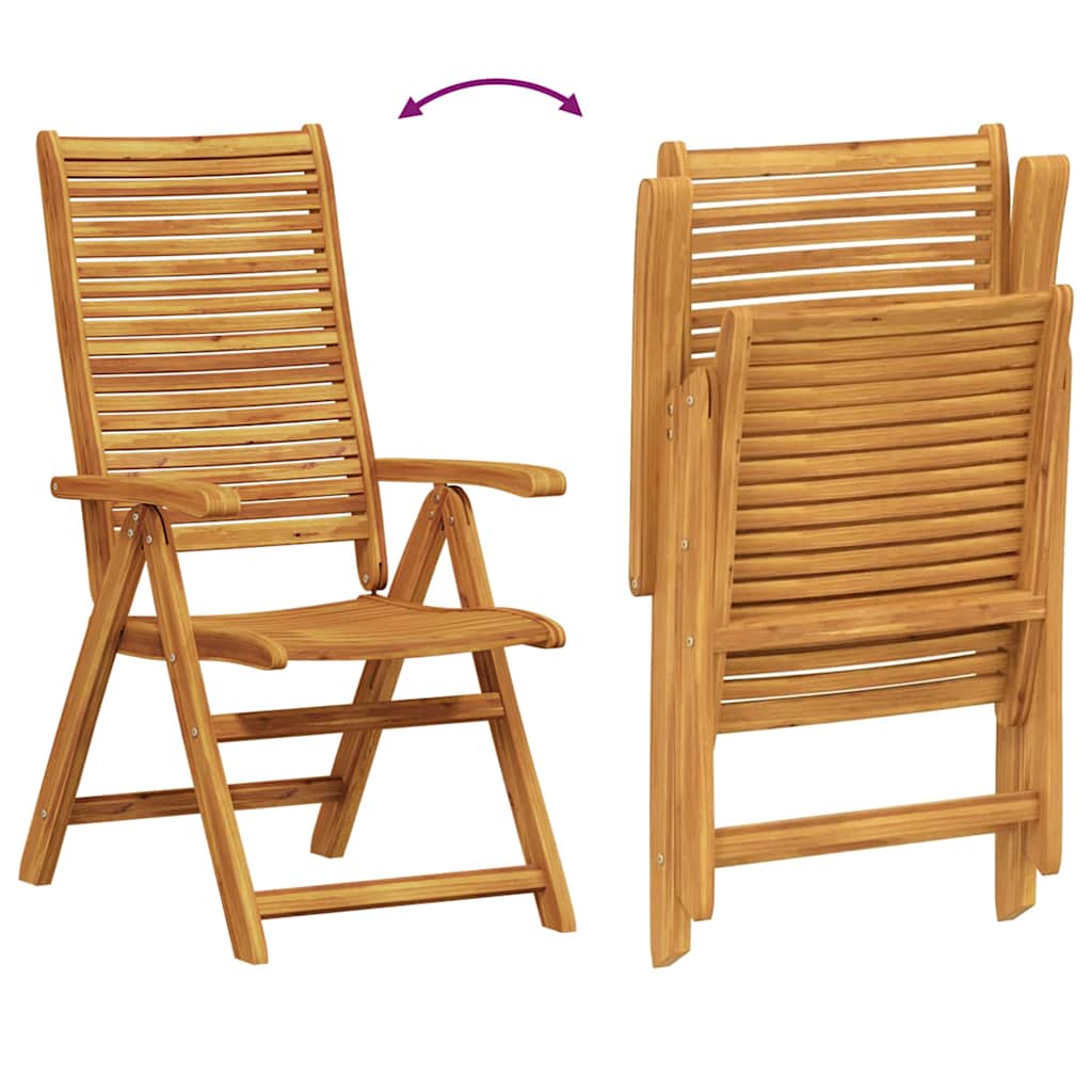 vidaXL Tuin Eetset 5 pcs Bruin Massief acaciahout