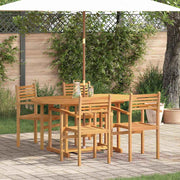 vidaXL Tuin Eetset 5 pcs Bruin Massief teakhout