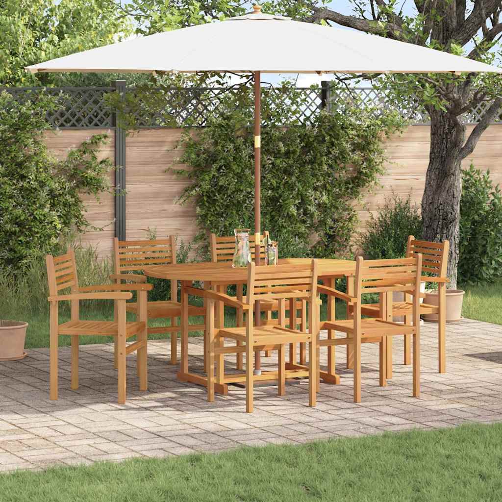 vidaXL Tuin Eetset 5 pcs Bruin Massief teakhout