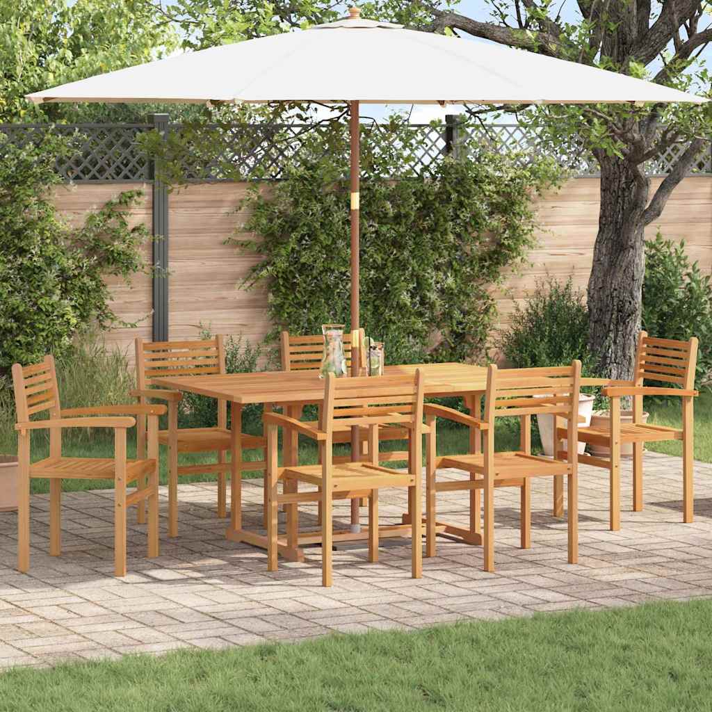 vidaXL Tuin Eetset 5 pcs Bruin Massief teakhout