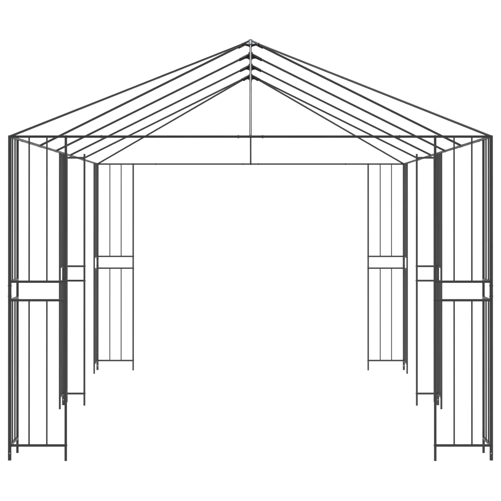 vidaXL Gazebo Frame 6 x 3 m Zwart Staal