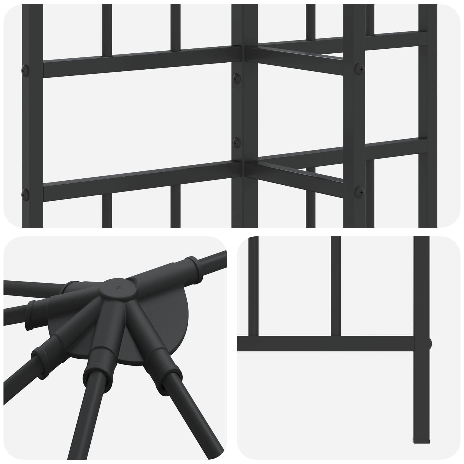vidaXL Gazebo Frame 6 x 3 m Zwart Staal