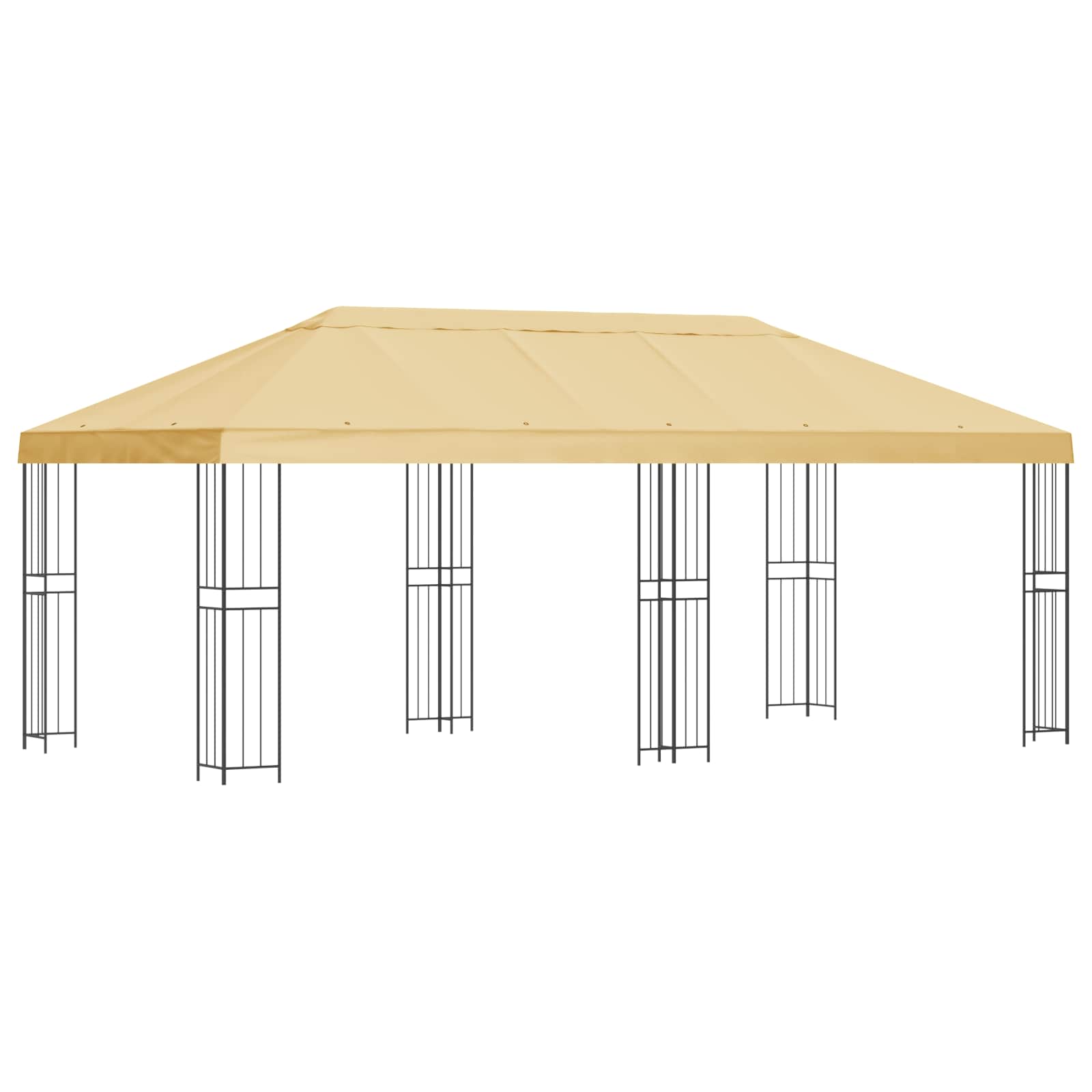 vidaXL Paviljoen met zijwanden 6 x 3 m Beige Polyester en staal 190