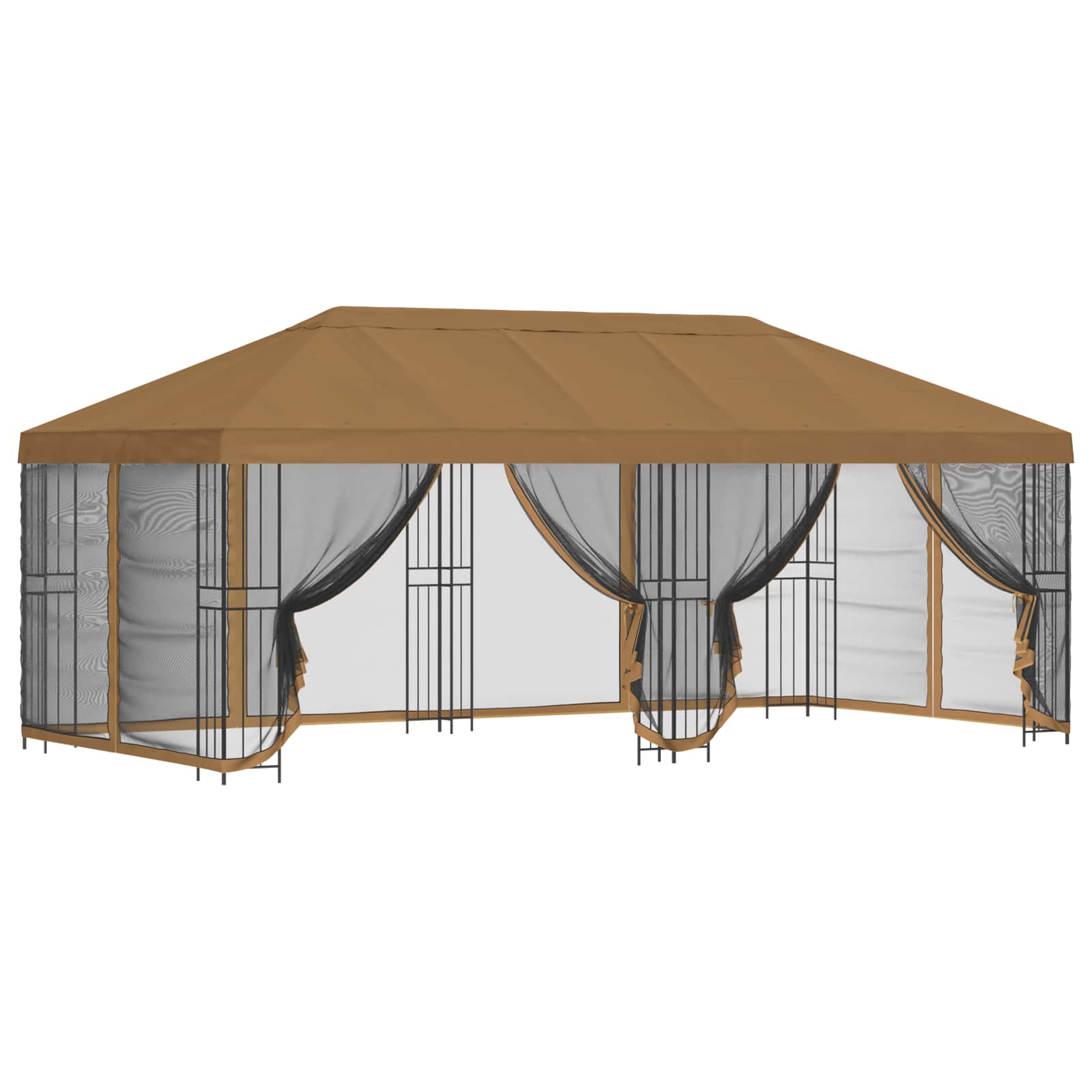 vidaXL Paviljoen met zijwanden 6 x 3 m Beige Polyester en staal 190