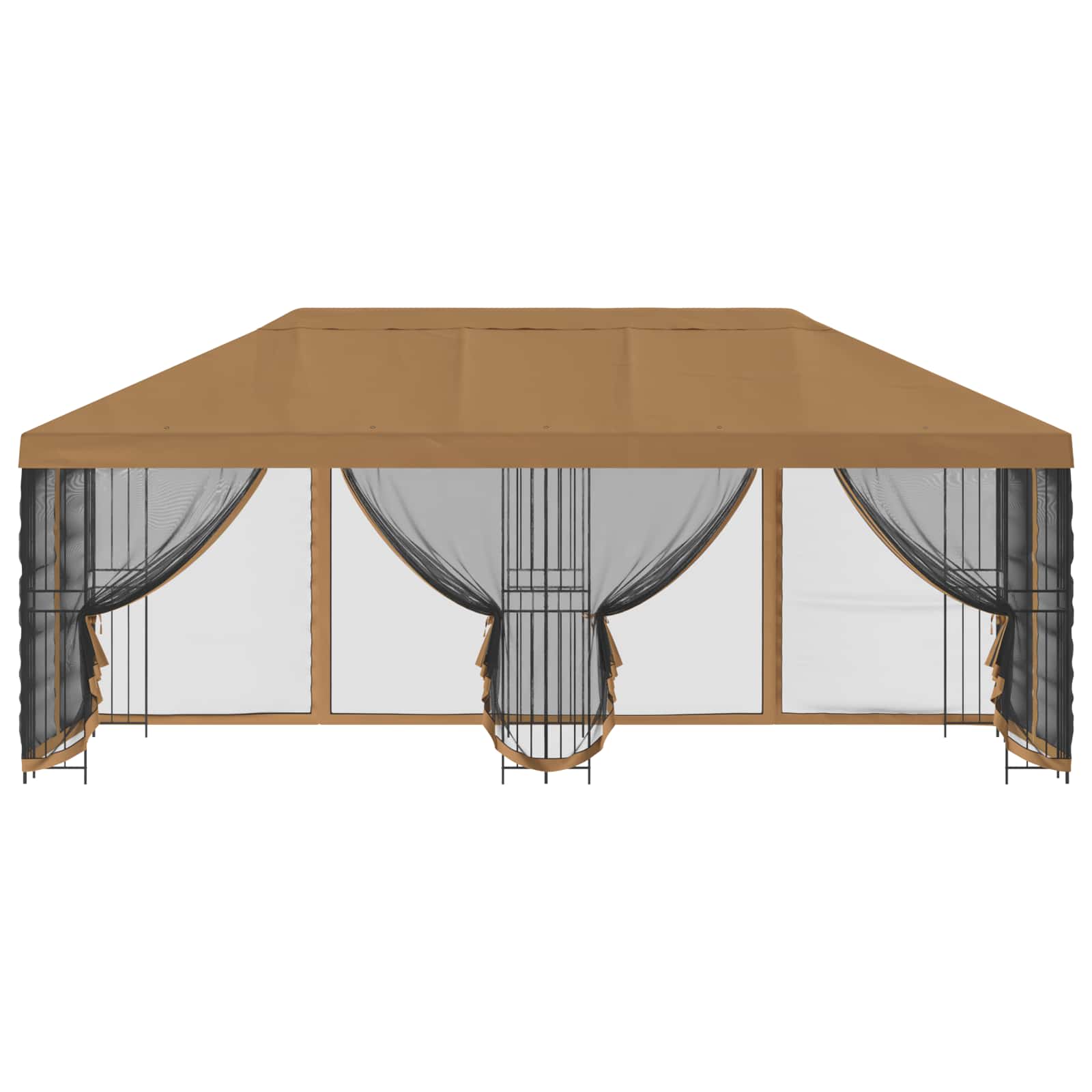 vidaXL Paviljoen met zijwanden 6 x 3 m Beige Polyester en staal 190