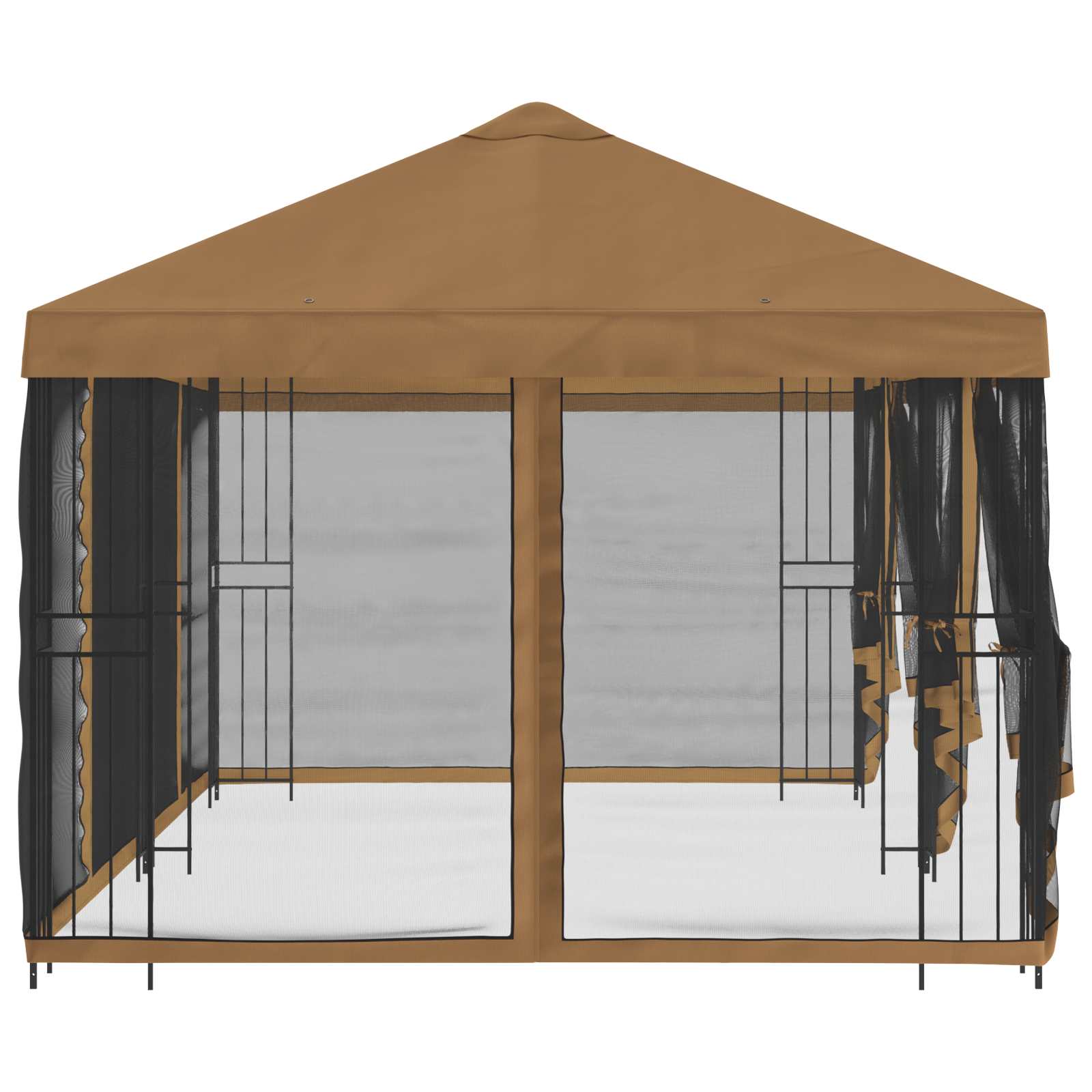 vidaXL Paviljoen met zijwanden 6 x 3 m Beige Polyester en staal 190