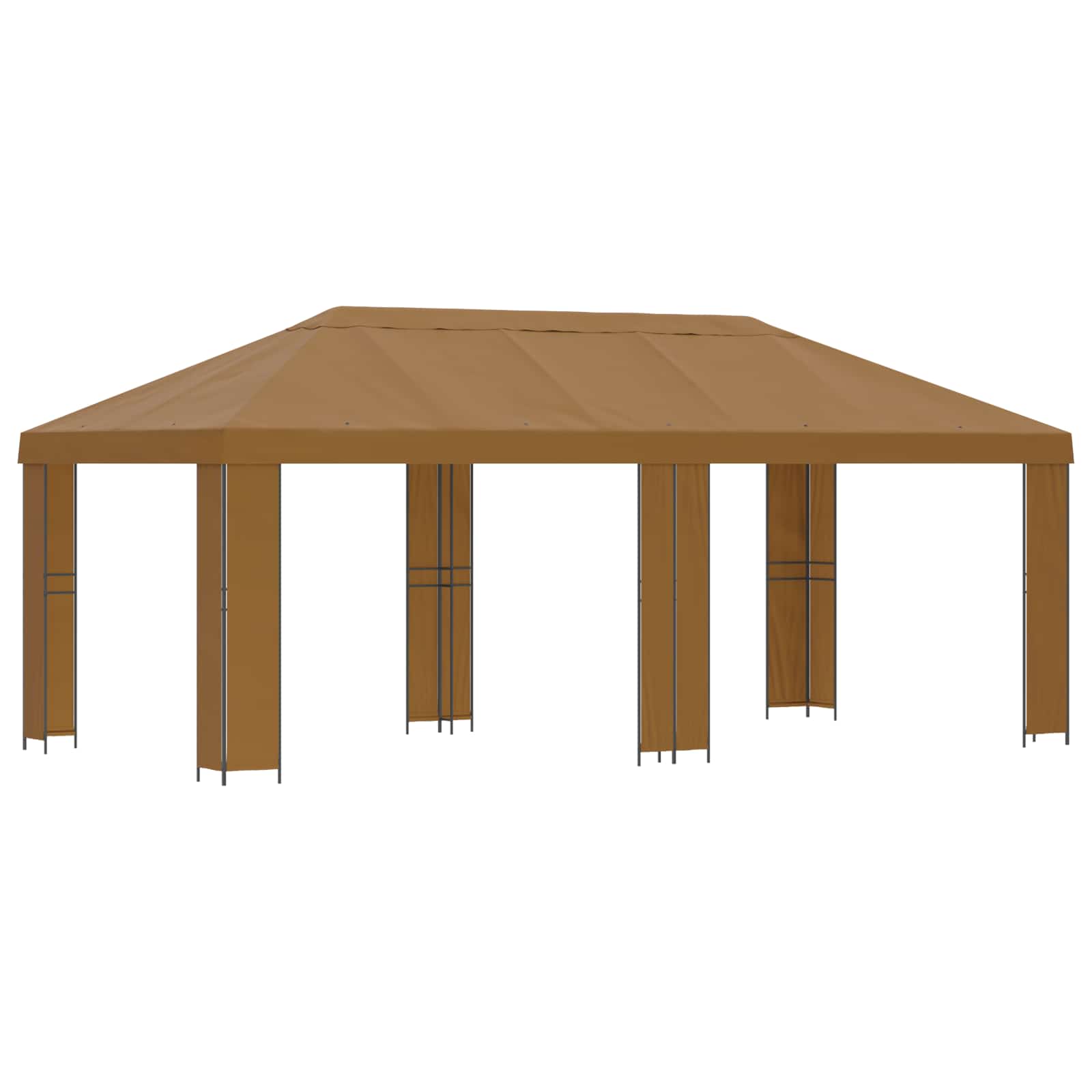 vidaXL Tuinprieel 6 x 3 m Beige Polyester en staal 190