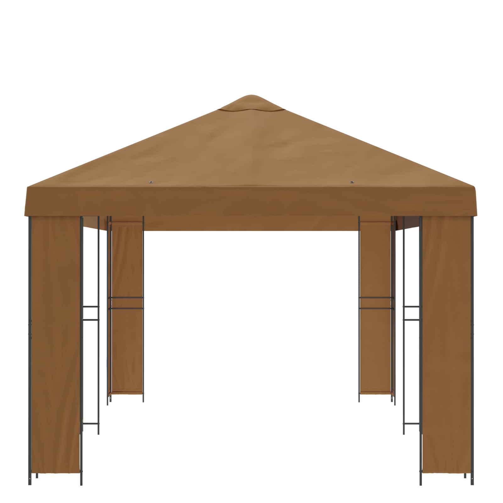 vidaXL Tuinprieel 6 x 3 m Beige Polyester en staal 190