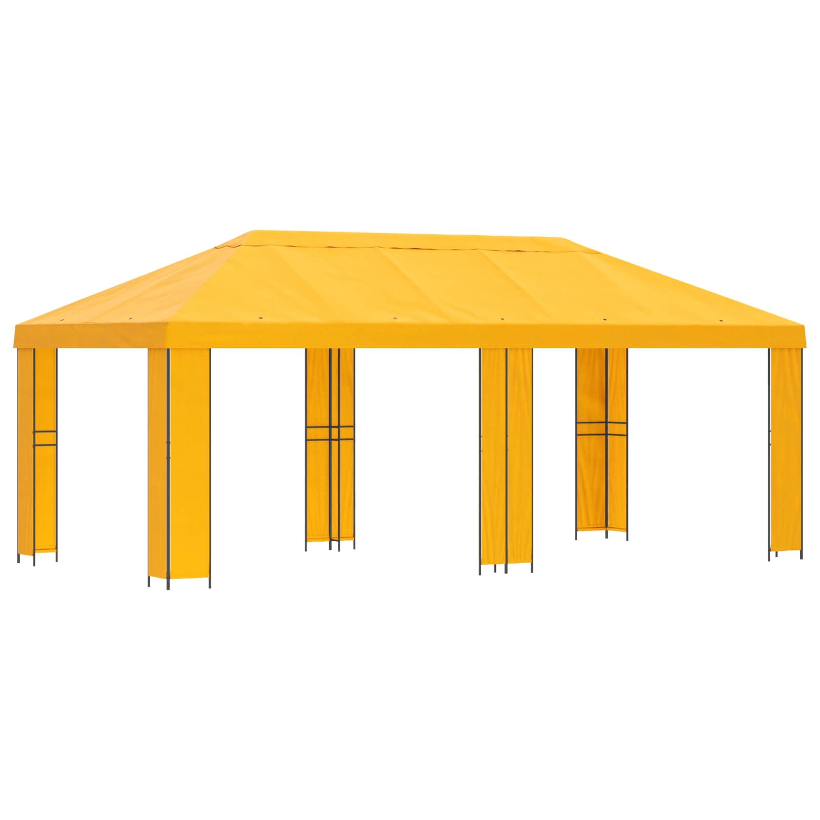 vidaXL Tuinprieel 6 x 3 m Beige Polyester en staal 190