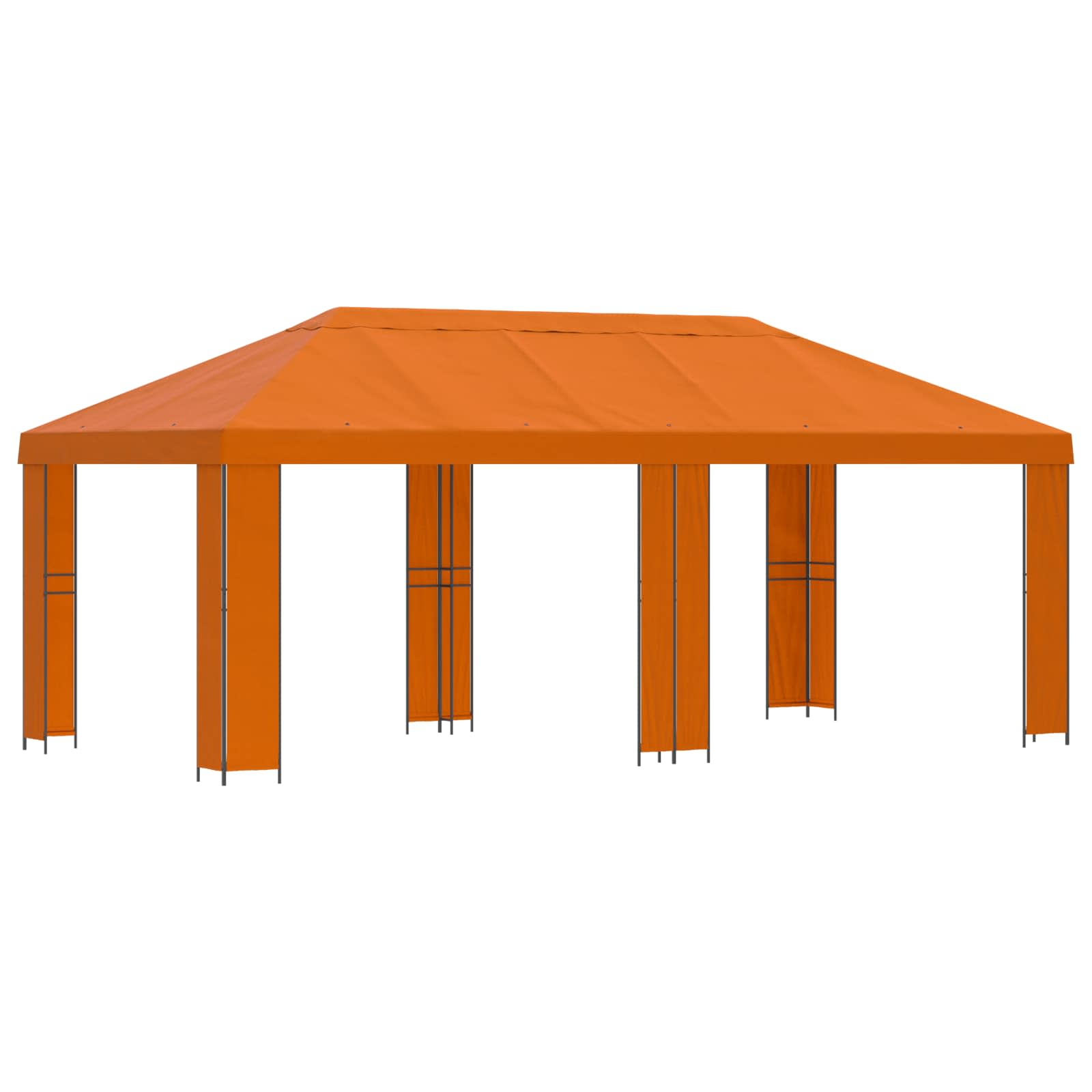 vidaXL Tuinprieel 6 x 3 m Beige Polyester en staal 190