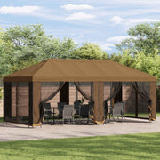 vidaXL Paviljoen met zijwanden 6 x 3 m Beige Polyester en staal 190