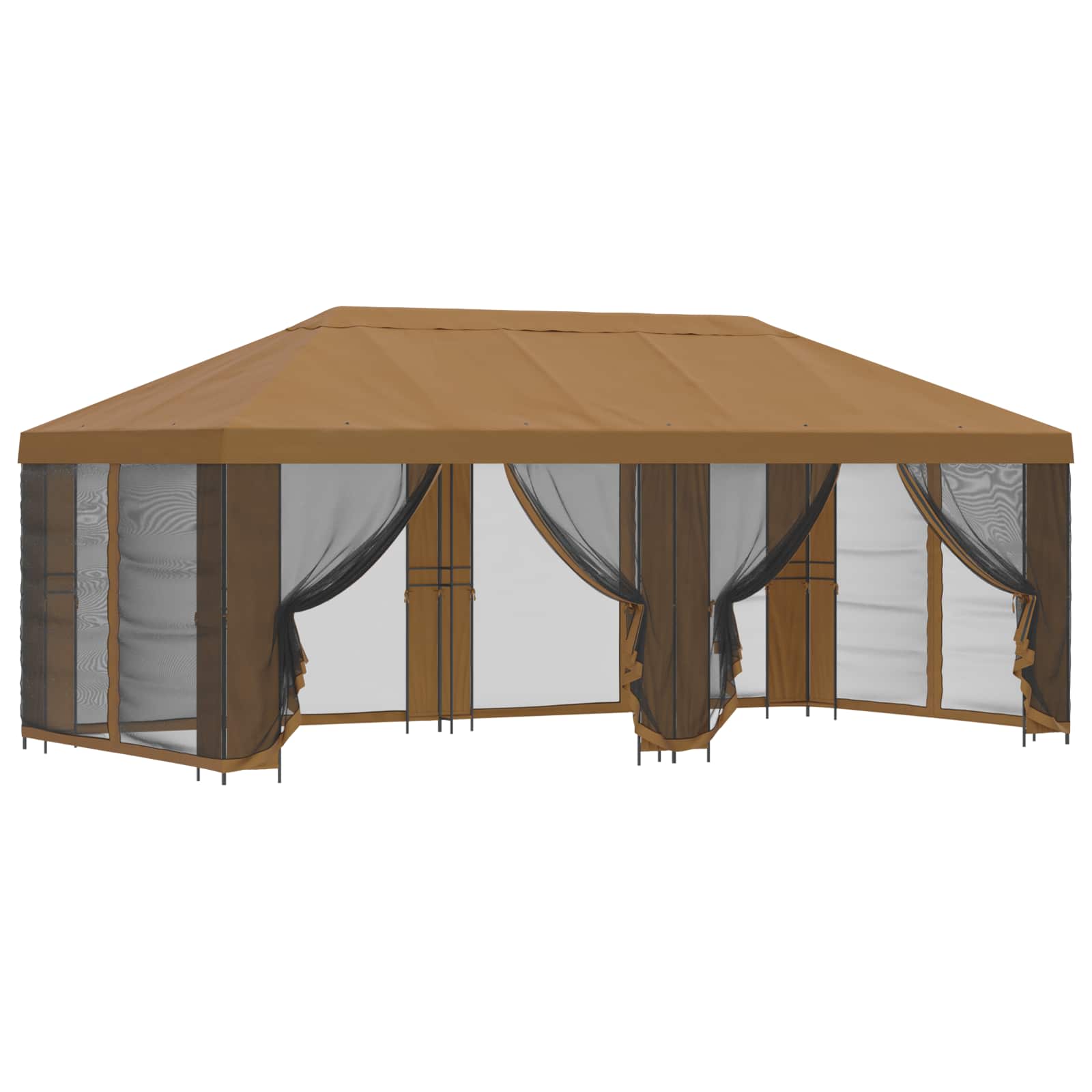 vidaXL Paviljoen met zijwanden 6 x 3 m Beige Polyester en staal 190
