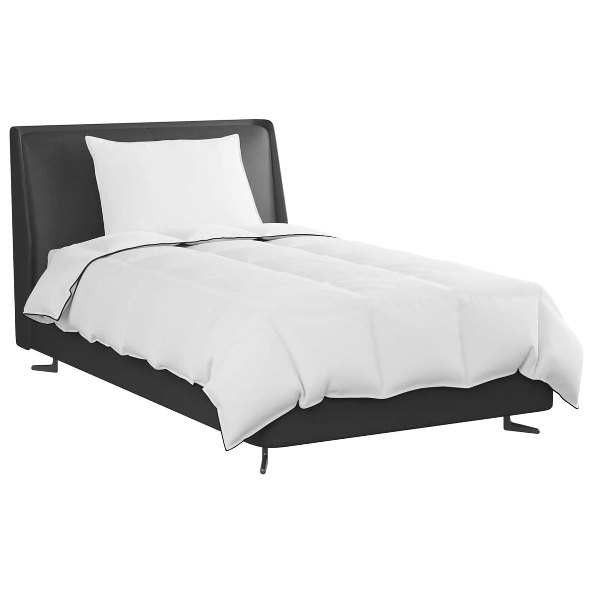 vidaXL Dekbedovertrek Set met kussen 2 pcs Wit 135 x 200 cm Dons