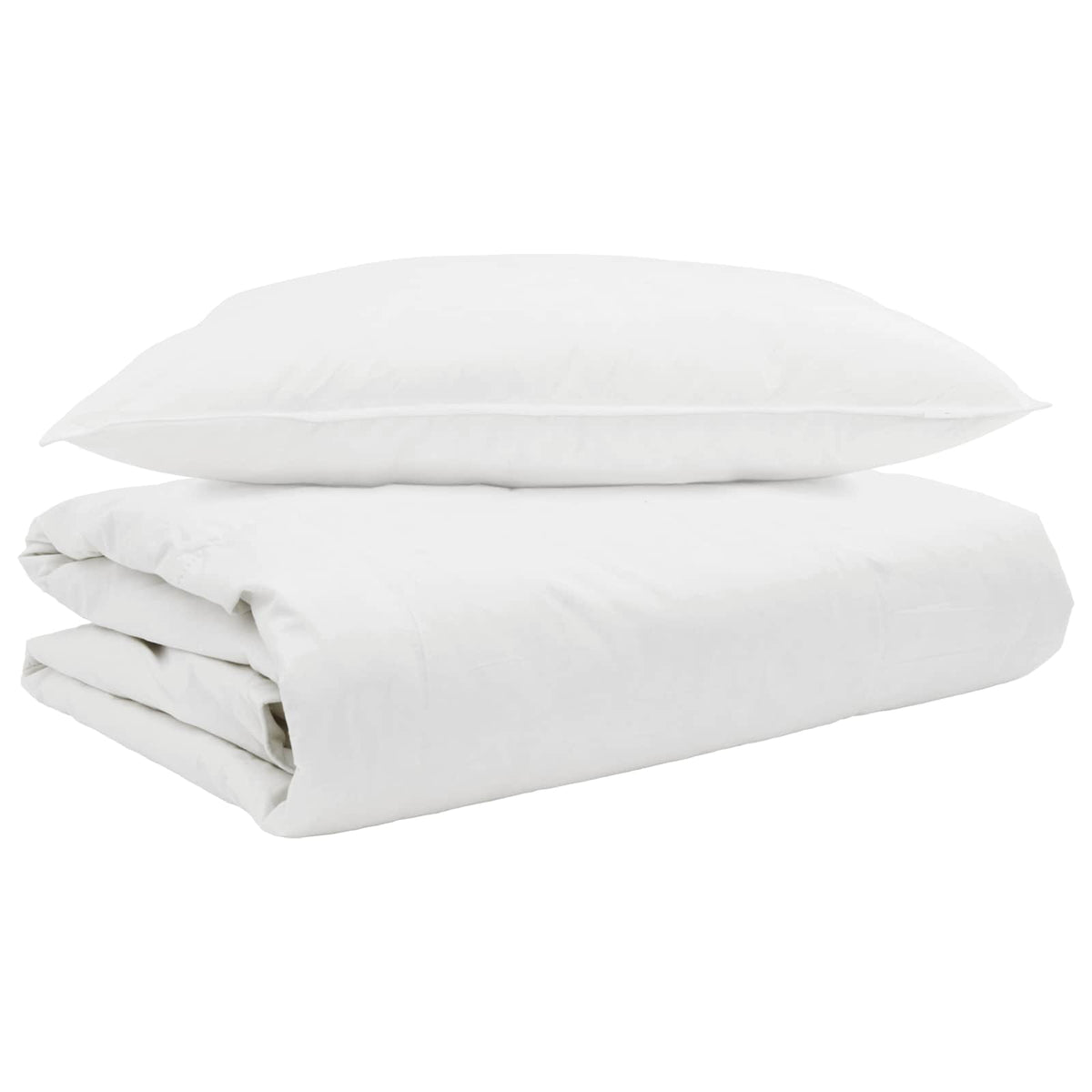 vidaXL Dekbedovertrek Set met kussen 2 pcs Wit 135 x 200 cm Dons