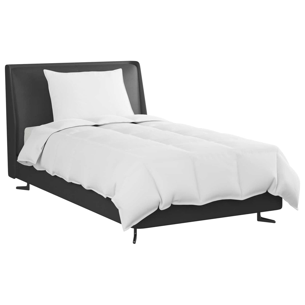 vidaXL Dekbedovertrek Set met kussen 2 pcs Wit 135 x 200 cm Dons