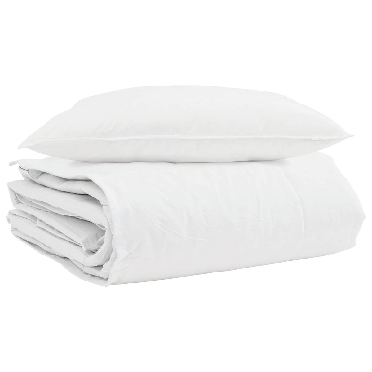 vidaXL Dekbedovertrek Set met kussen 2 pcs Wit 135 x 200 cm Dons