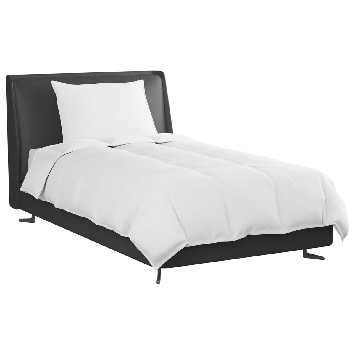 vidaXL Dekbedovertrek Set met kussen 2 pcs Wit 135 x 200 cm Dons