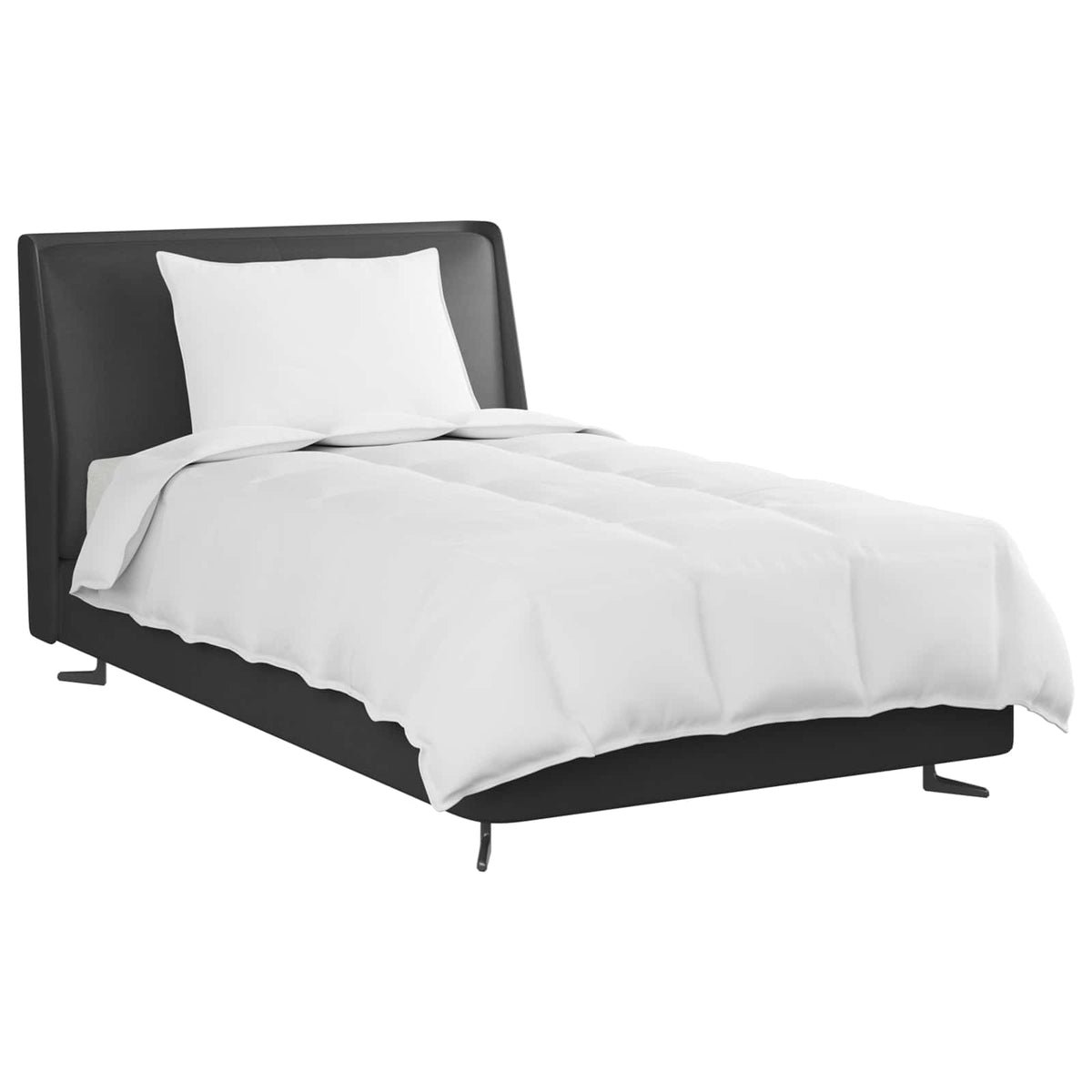 vidaXL Dekbedovertrek Set met kussen 2 pcs Wit 135 x 200 cm Dons