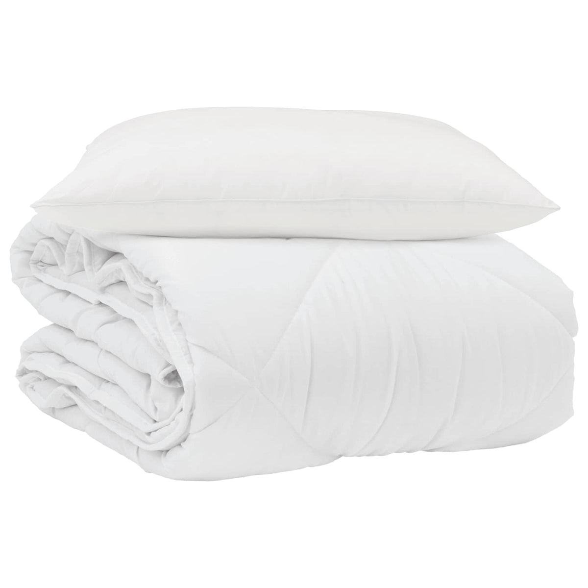 vidaXL Dekbedovertrek Set met kussen 2 pcs Wit 135 x 200 cm Microvezel