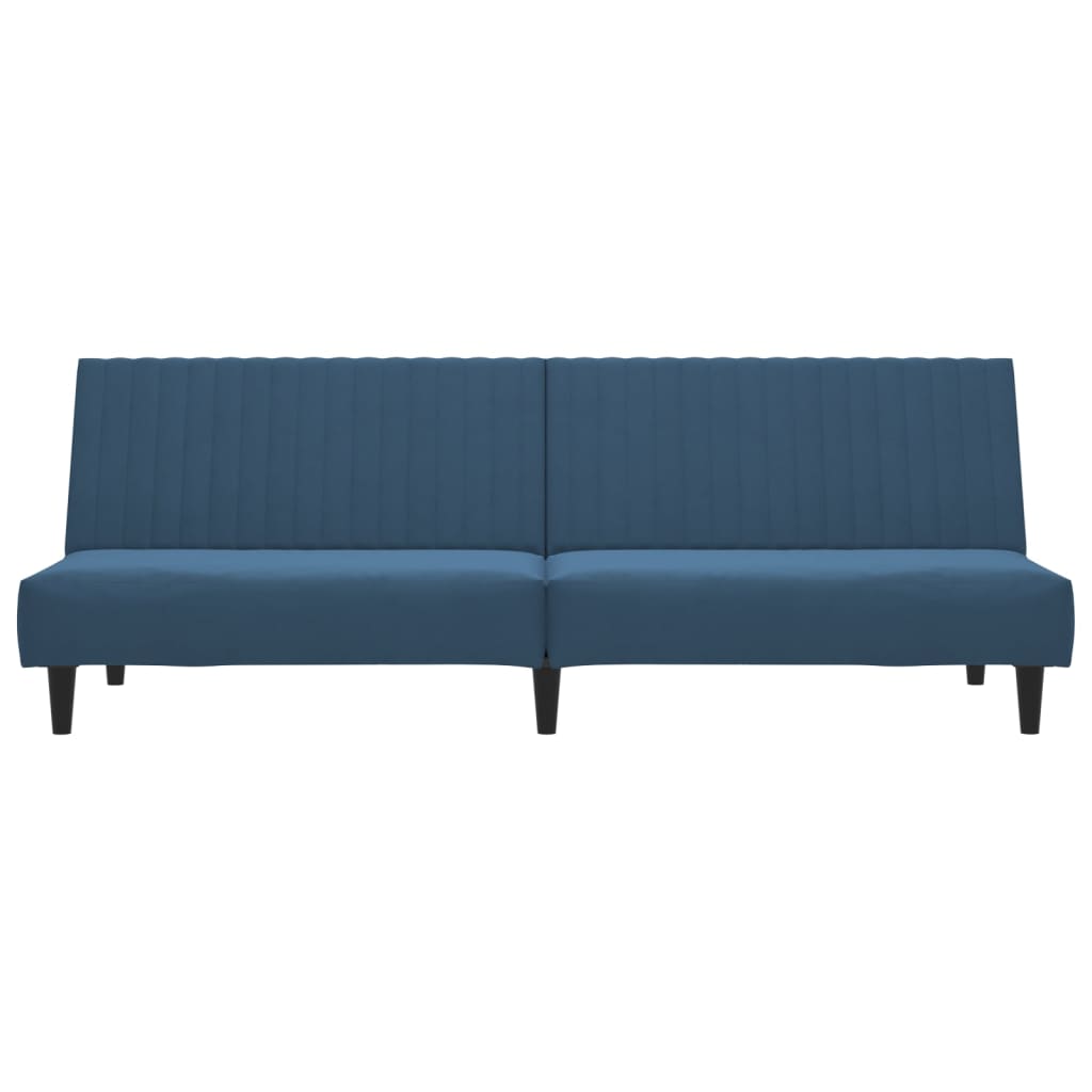 vidaXL Slaapbank 2-zits fluweel blauw