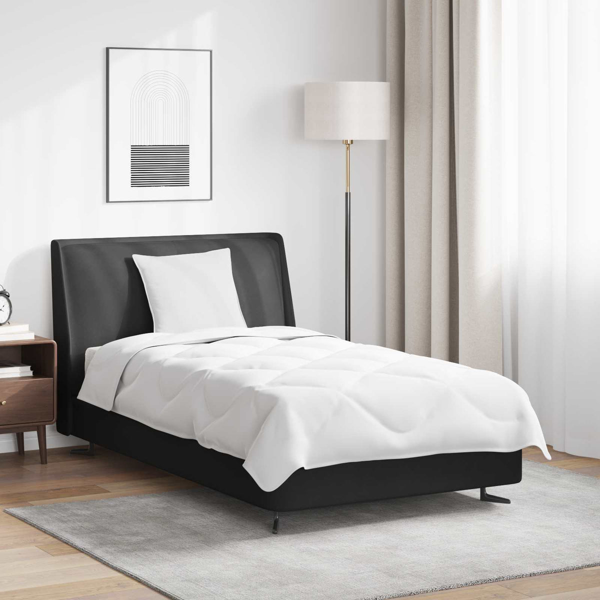 vidaXL Dekbed met Kussen Anders 2 pcs Wit 135 x 200 cm Microfibre