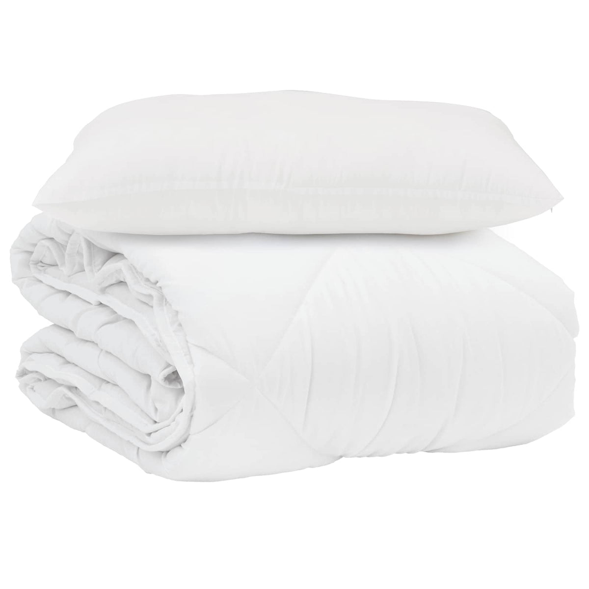 vidaXL Zomerdeken met Kussen Other 2 pcs Wit 135 x 200 cm Microfibre