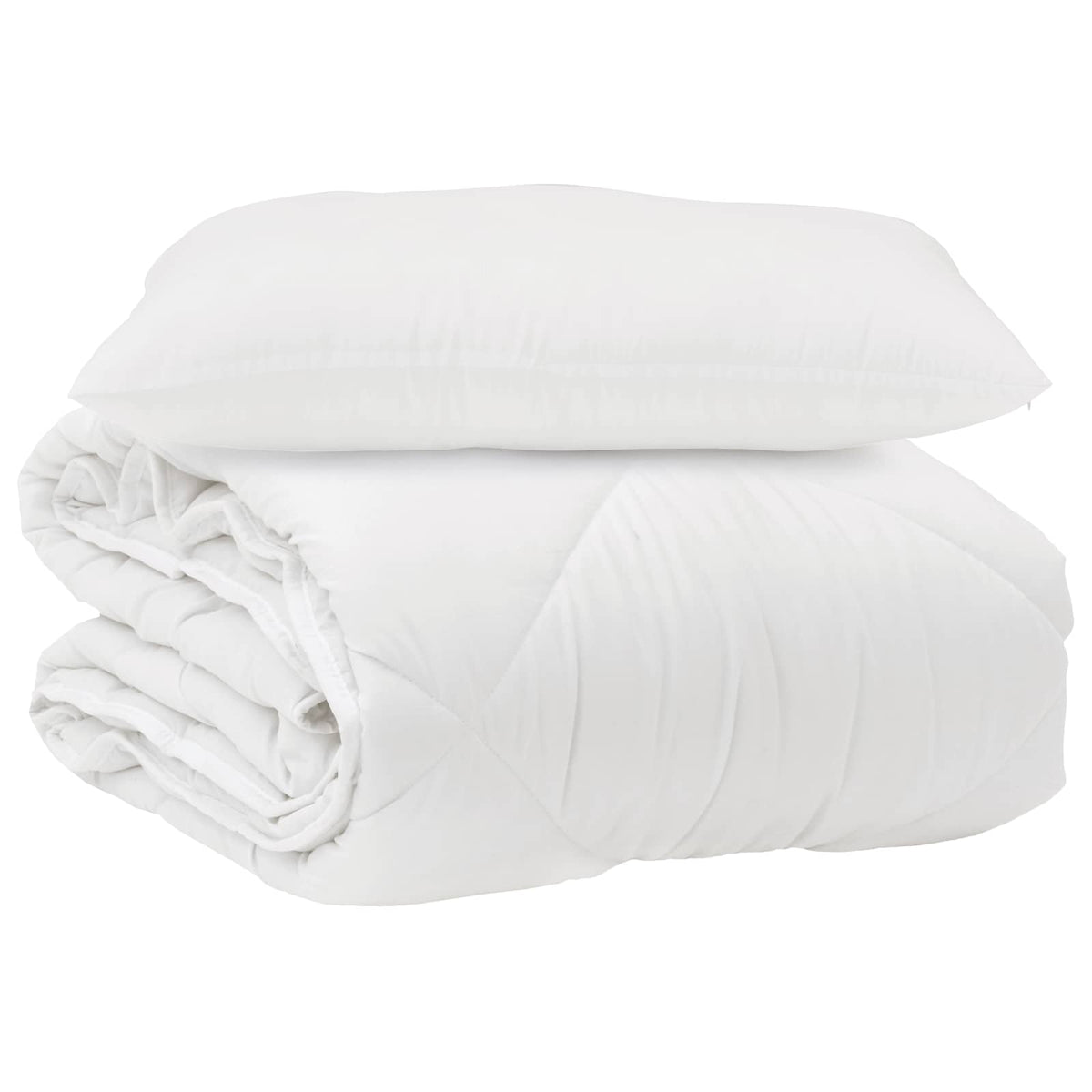 vidaXL All-season dekbed met kussen Wit 135 x 200 cm Microfibre