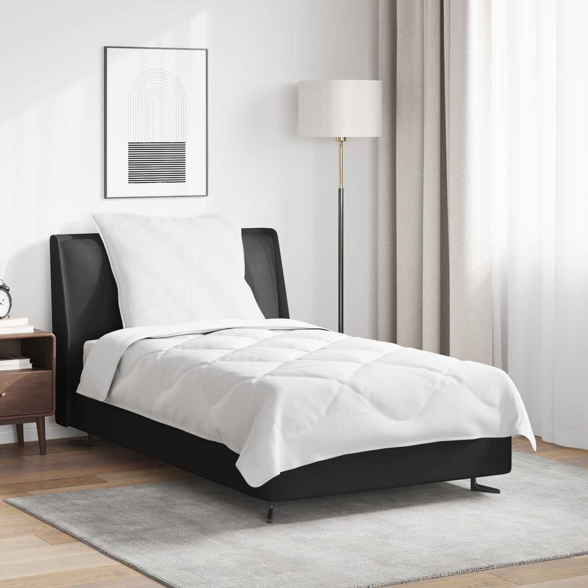 vidaXL All-season dekbed met kussen Wit 135 x 200 cm Microfibre