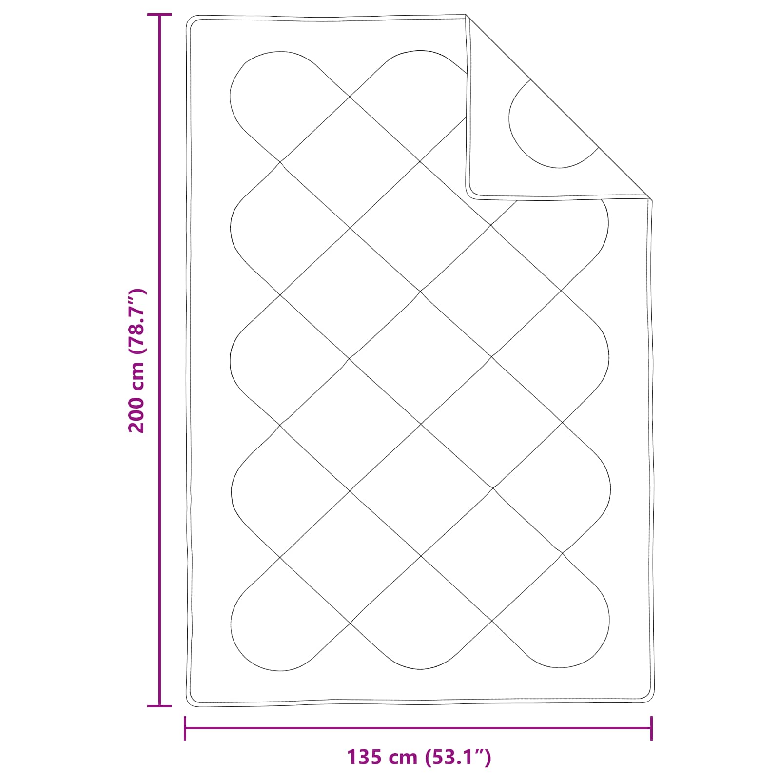 Winter Dekbedovertrek Set 2 pcs Wit 135 x 200 cm Microvezel