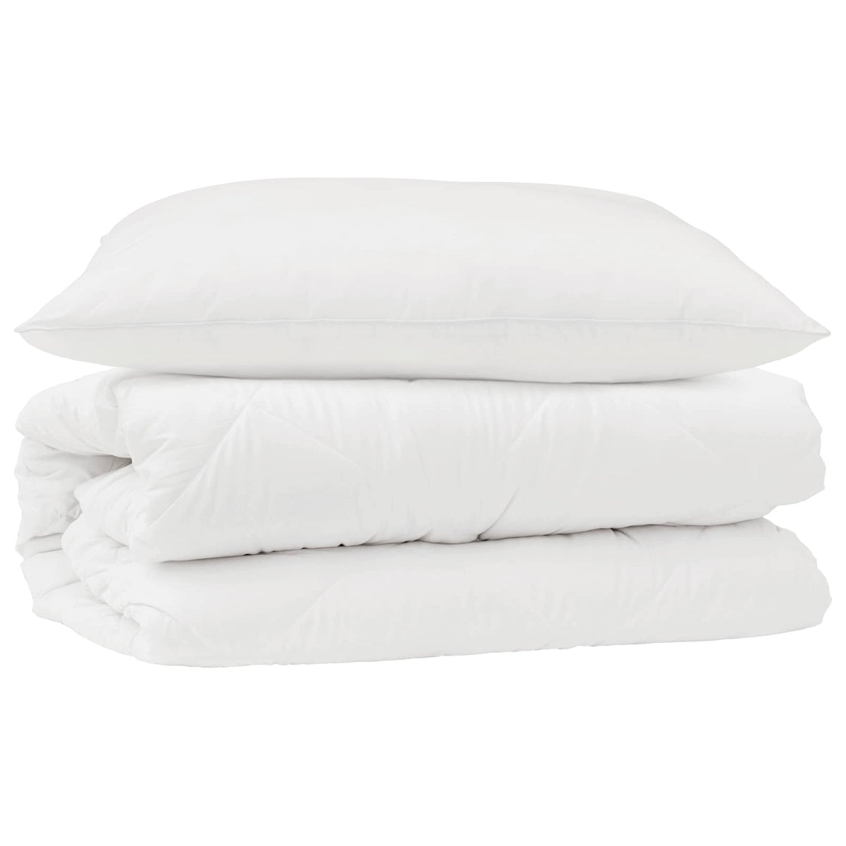 vidaXL Dekbed met Kussen met kussen 2 pcs Wit 135 x 200 cm Microfibre