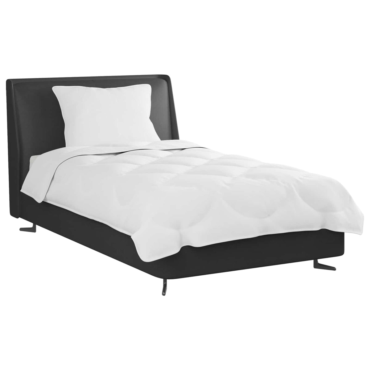 vidaXL Dekbed met Kussen met kussen 2 pcs Wit 135 x 200 cm Microfibre