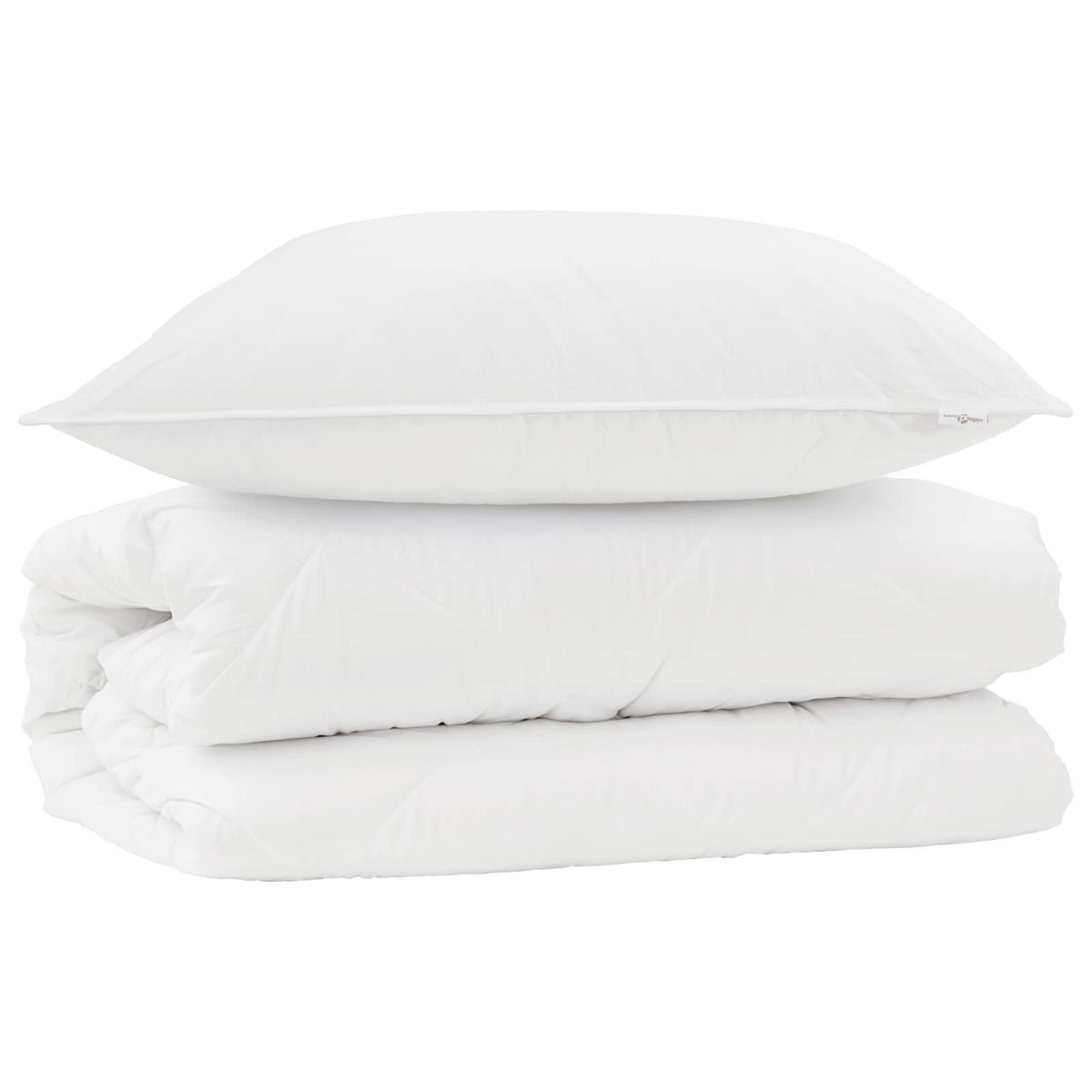 vidaXL Dekbed met Kussen met kussen 2 pcs Wit 135 x 200 cm Microfibre