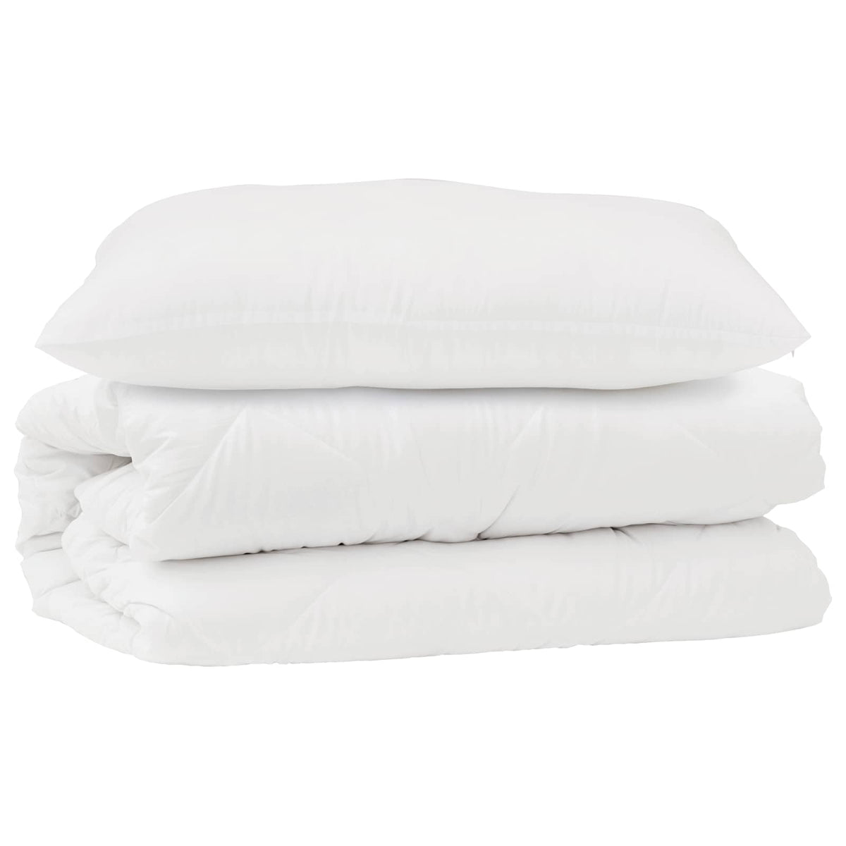 vidaXL Dekbed met Kussen met kussen 2 pcs Wit 135 x 200 cm Microfibre