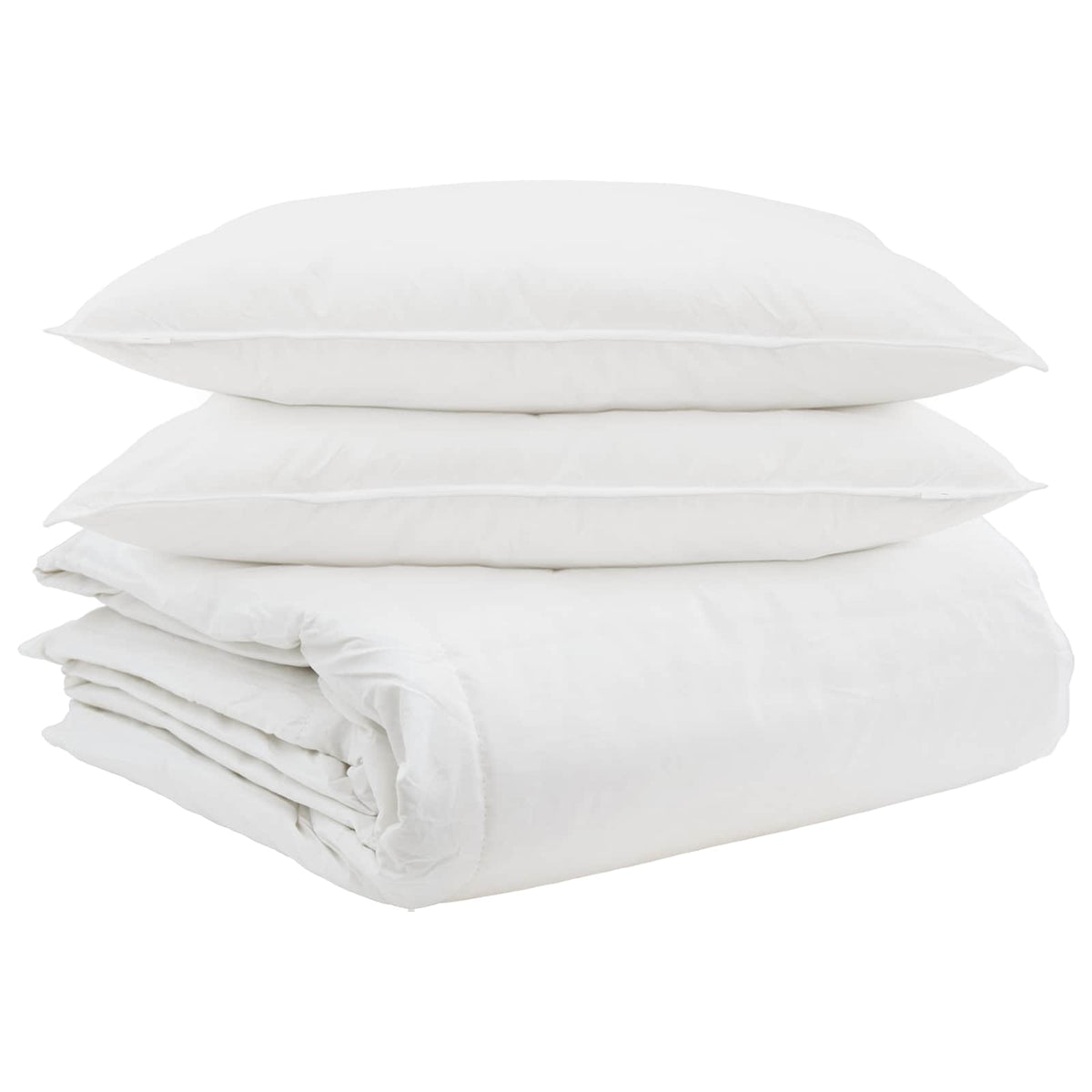 vidaXL Dekbed met kussen 3 pcs Wit Dons