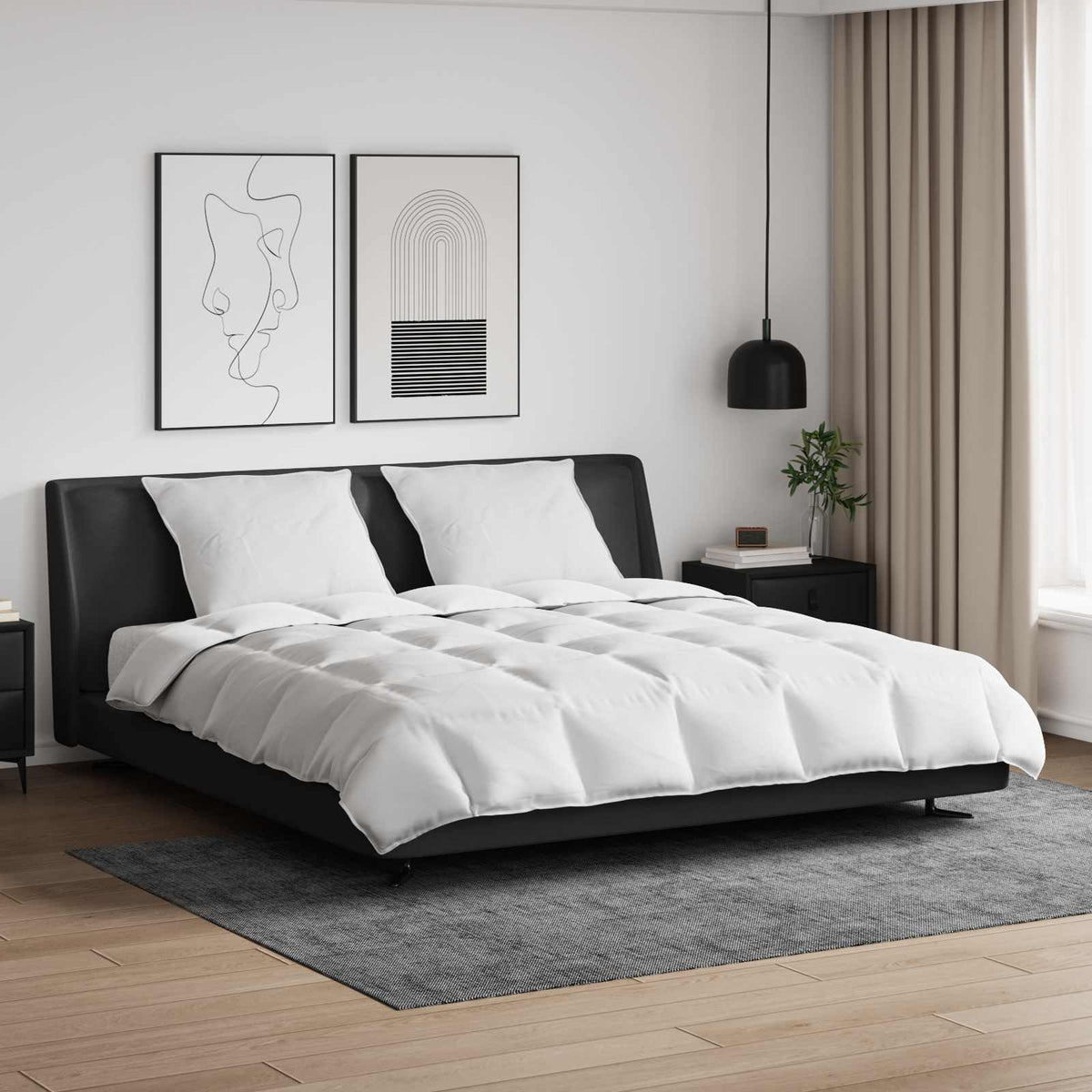 vidaXL Dekbed Other 3 pcs Wit Dons