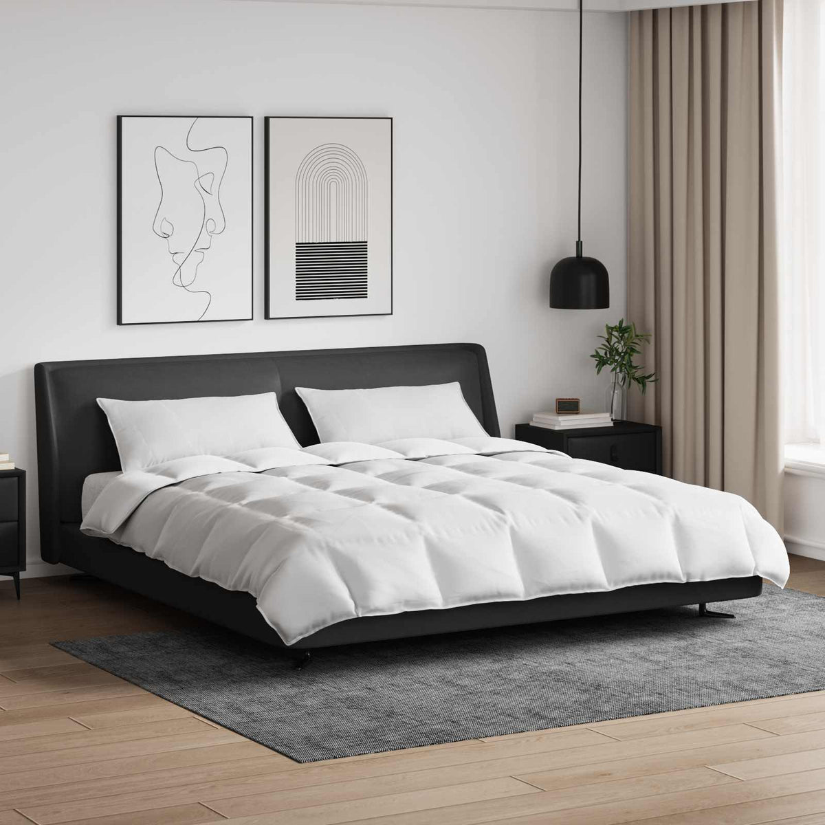 vidaXL Dekbed Other 3 pcs Wit Dons