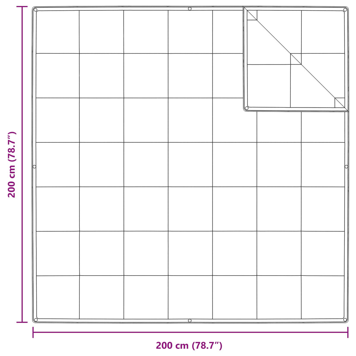 Winter Dekbedovertrek Set met kussen 3 pcs Wit 200 x 200 cm