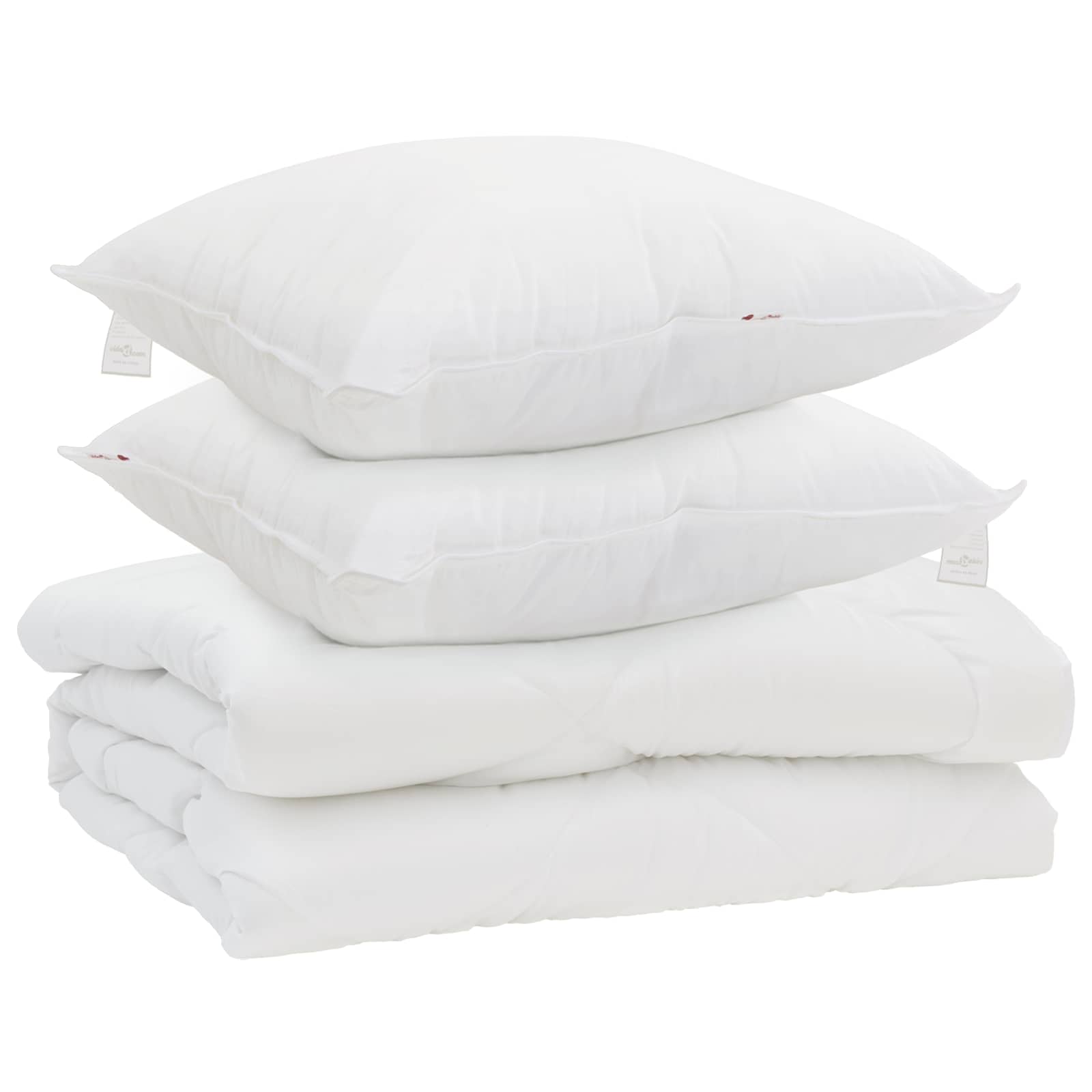 Dekbed met kussen 3 pcs Wit 200 x 200 cm Microfibre