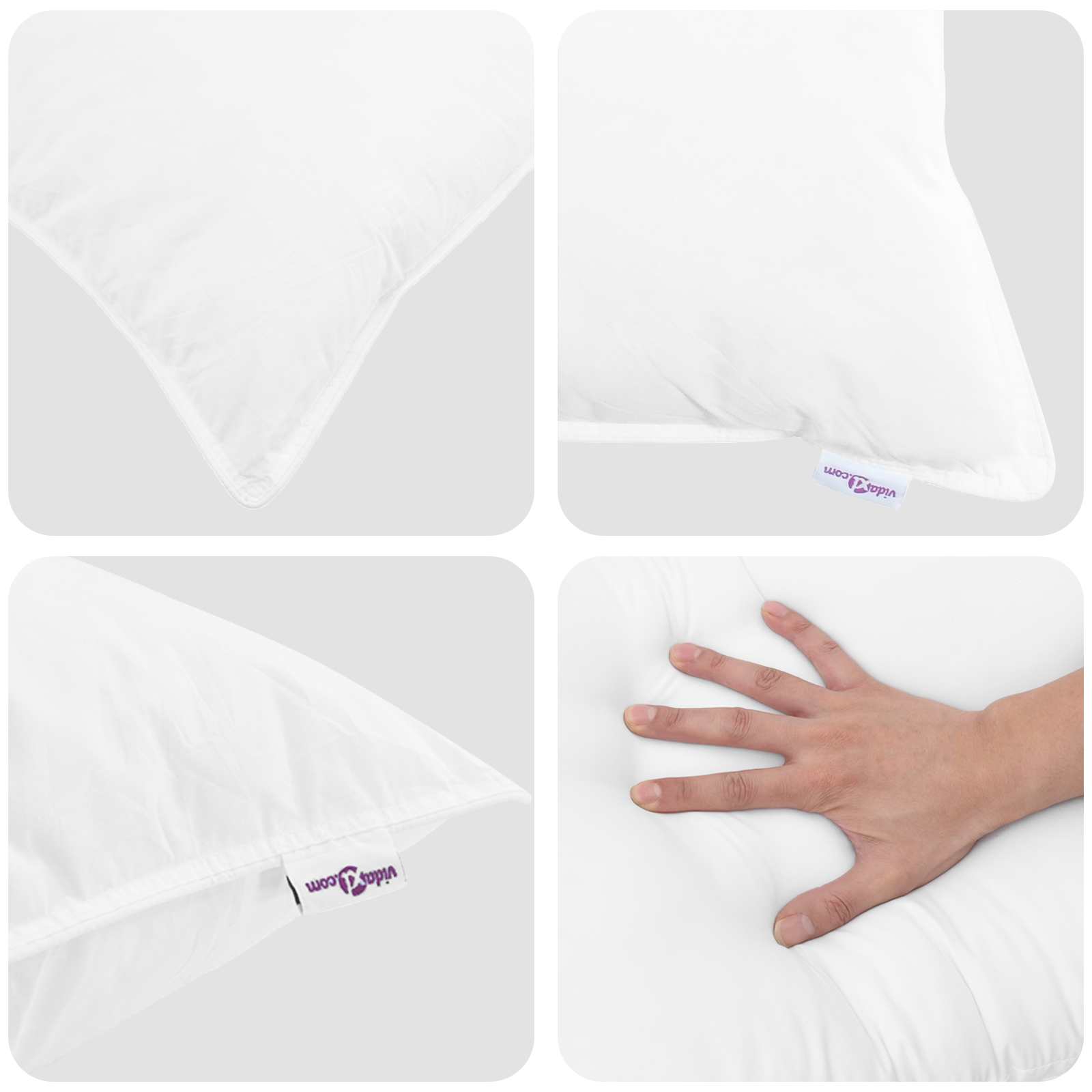 Dekbed met kussen 3 pcs Wit 200 x 200 cm Microfibre