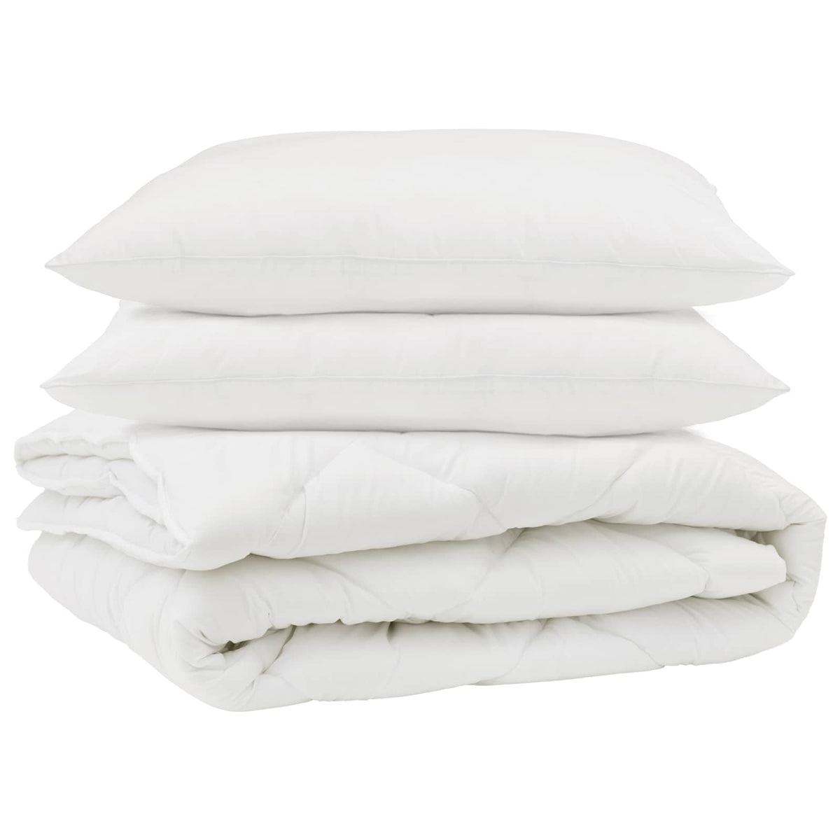 Dekbed met Kussens Argyle 3 pcs Wit 200 x 200 cm Microfibre