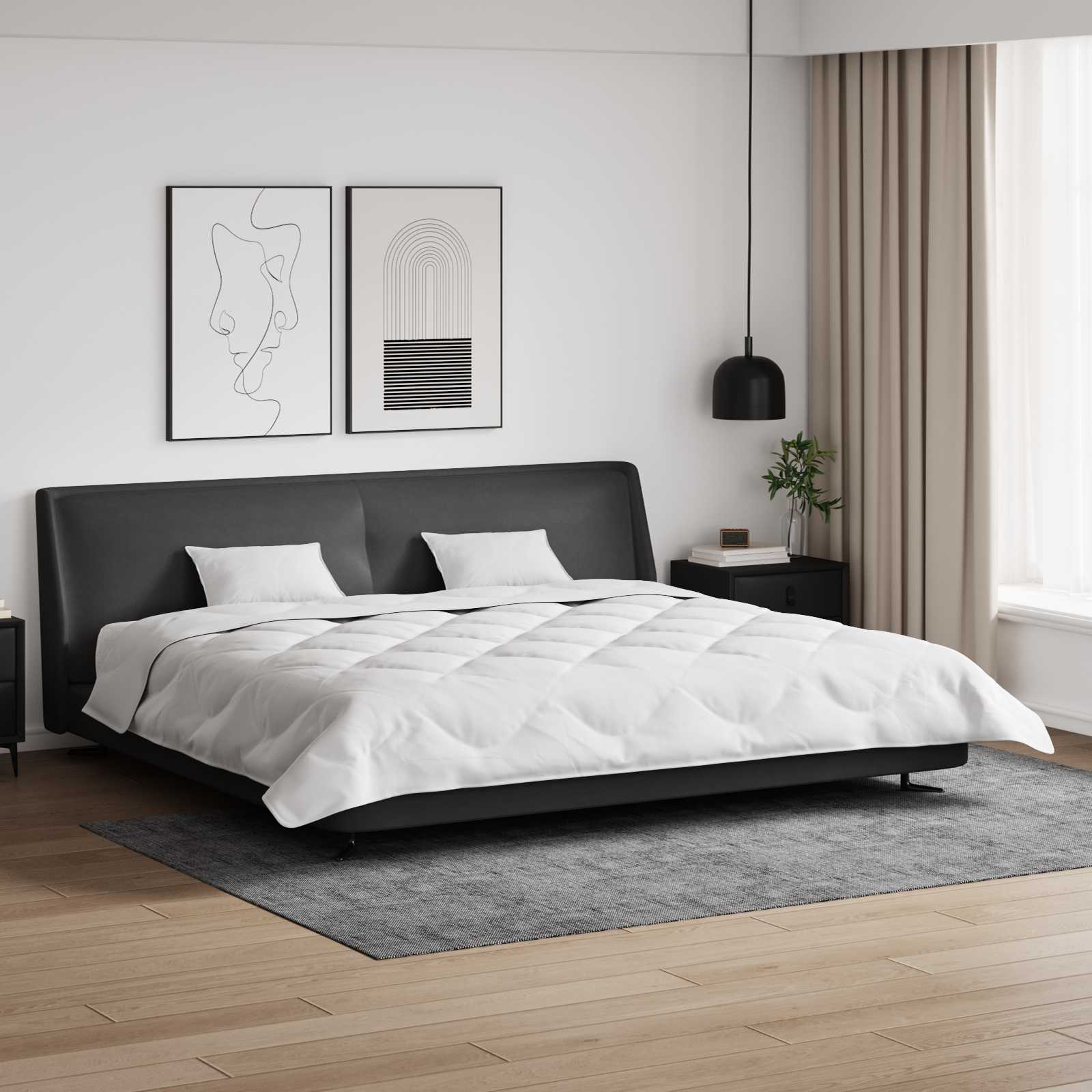 vidaXL Winter Dekbed met kussen 3 pcs Wit 200 x 200 cm Microfibre