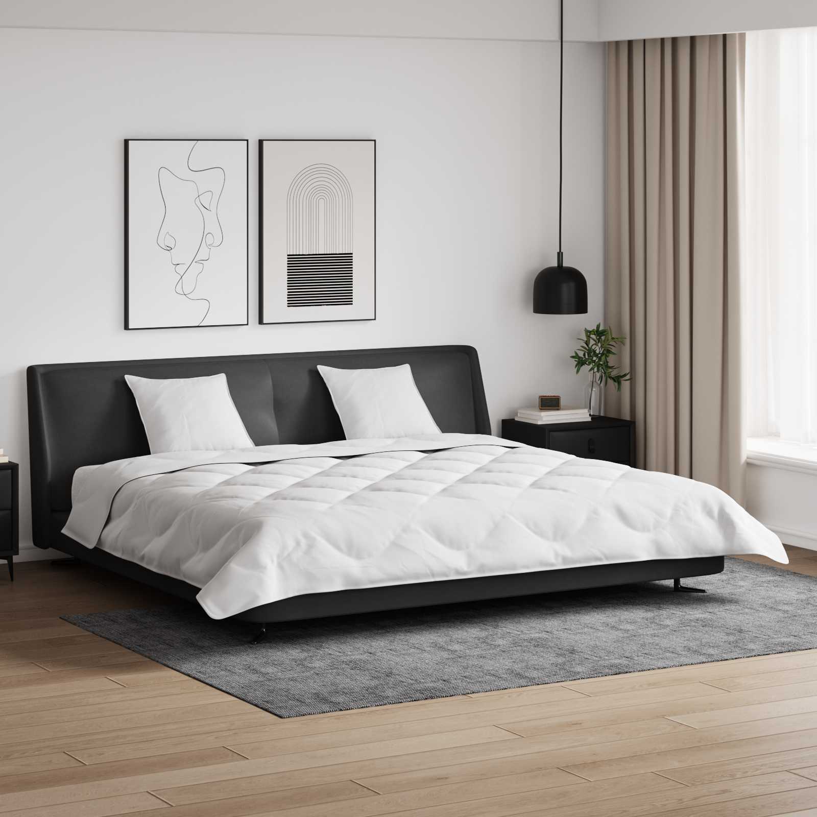vidaXL Winter Dekbed met kussen 3 pcs Wit 200 x 200 cm Microfibre