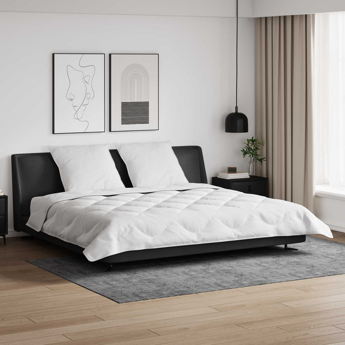 vidaXL Winter Dekbed met kussen 3 pcs Wit 200 x 200 cm Microfibre