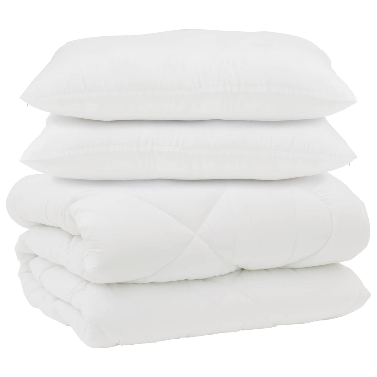 vidaXL Dekbed Anders met kussen 3 pcs Wit 200 x 200 cm Microfibre