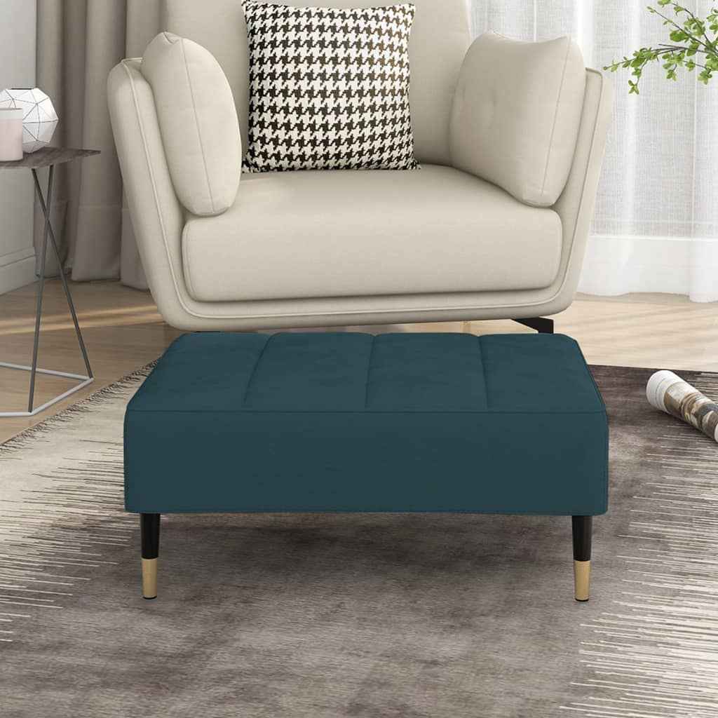vidaXL Voetenbank 78x56x32 cm fluweel blauw